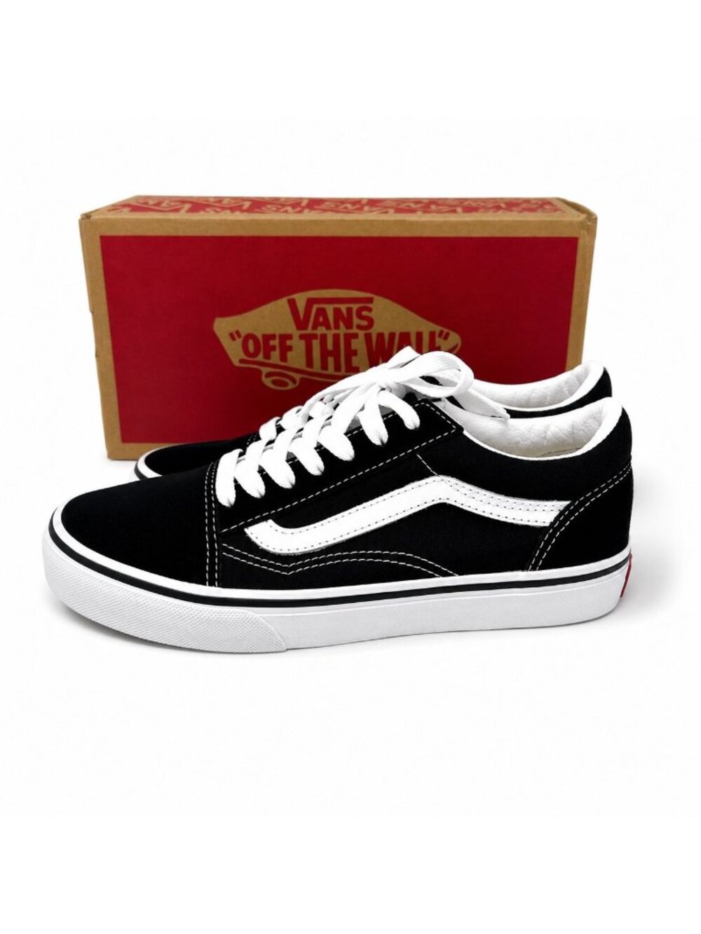 Vans Old Skool Classic Black True White Skate Shoes Men 9 Women 10.5 NEW